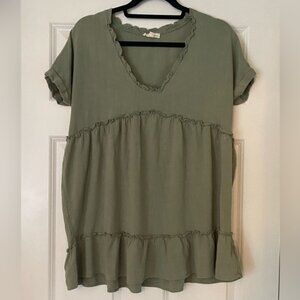 EUC Khaki green tunic top